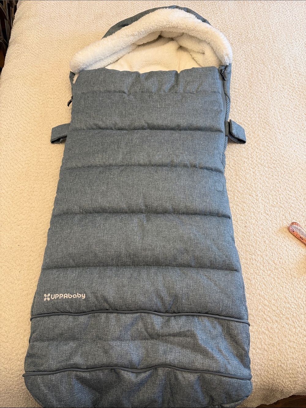 UPPAbaby CozyGanoosh Heathered Blue Infant Footmuff